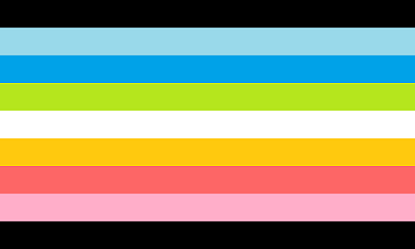 The multi-color queer flag